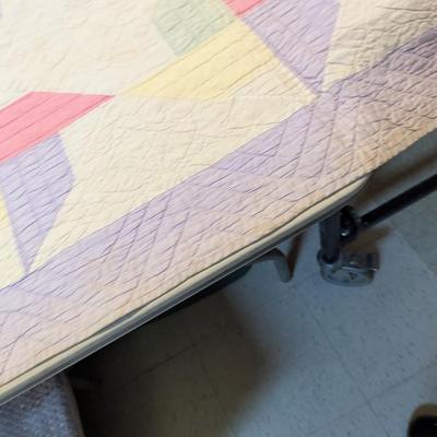 Ca. 1928 Multi-Color Patchwork Quilt With 3 Inch Lavender Border Reverse White 78 x 64 Inches #40