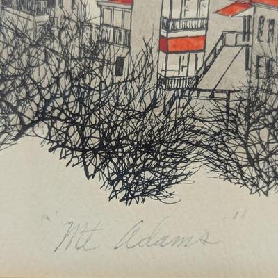 Framed Signed & Numbered Art By C. Lindsey 1972 Approx 17" x 13"