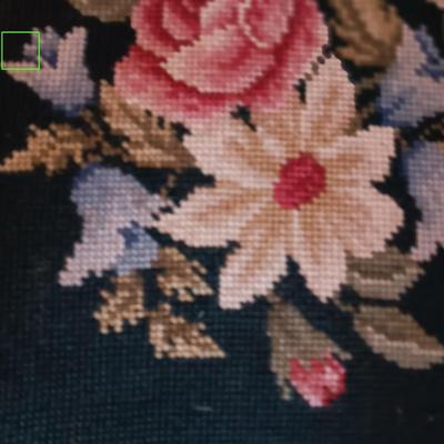HAND STITCHED NEEDLEPOINT STOOL / OTTOMAN
