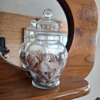 potpourri jar with shells