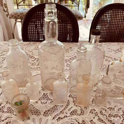 CLEAR GLASS BOTTLE LOT