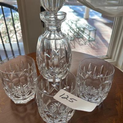 WATERFORD CRYSTAL DECANTER, HIGH BALL LOT
