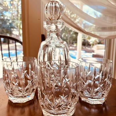 Sale Photo Thumbnail #520: WATERFORD CRYSTAL HIGH BOY (3)& DECANTER AS PICTURED