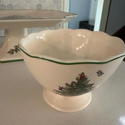 SPODE CHRISTMAS TREE SERVING LOT