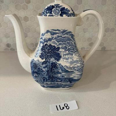 ROYAL WARWICK BLUE WHITE PITCHER