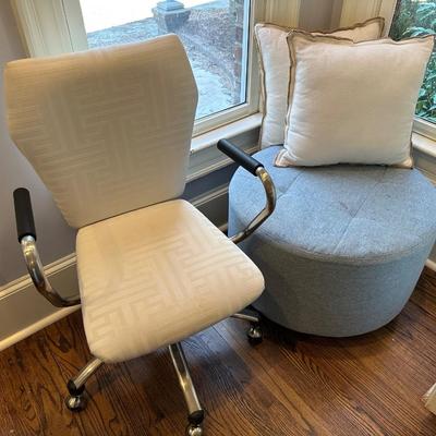 OFFICE CHAIR, OTTOMAN LOT