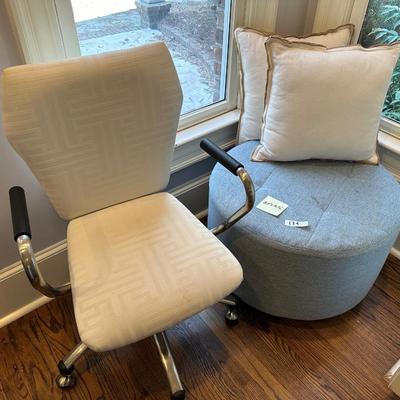 OFFICE CHAIR, OTTOMAN LOT