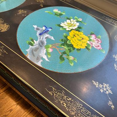 ASIAN BLACK LACQUER COFFEE TABLE
