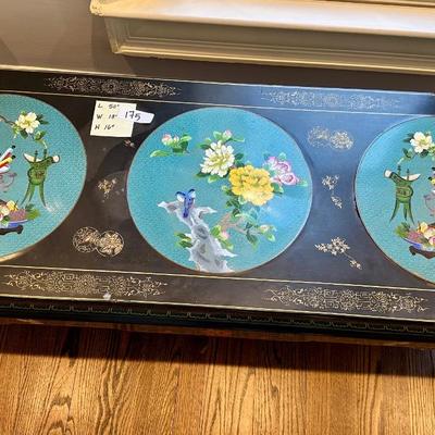 ASIAN BLACK LACQUER COFFEE TABLE