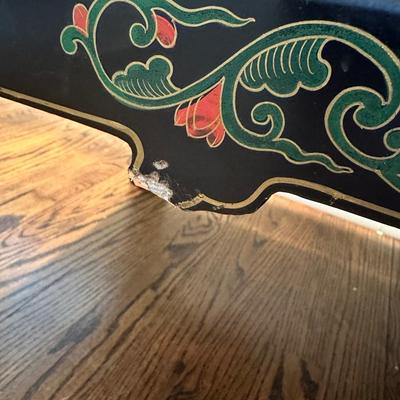 ASIAN BLACK LACQUER COFFEE TABLE