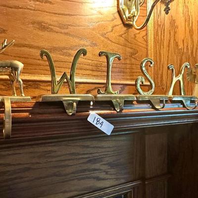 BRASS STOCKING HOLDER LOT