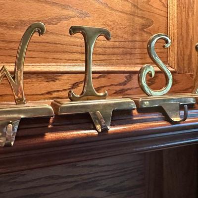 BRASS STOCKING HOLDER LOT