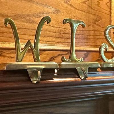BRASS STOCKING HOLDER LOT