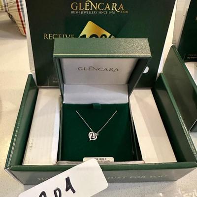 GLENCARA 10KT WHITE GOLD NECKLACE