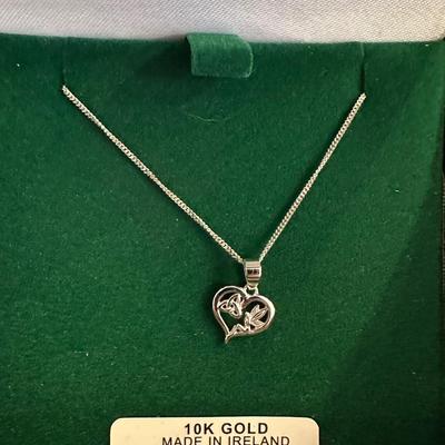 GLENCARA 10KT WHITE GOLD NECKLACE