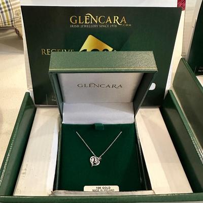 GLENCARA 10KT WHITE GOLD NECKLACE