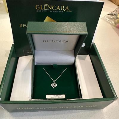 GLENCARA 10KT WHITE GOLD NECKLACE