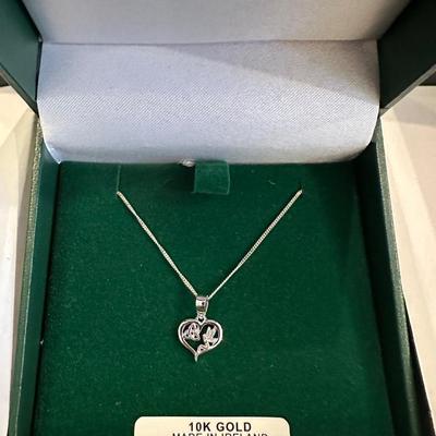 GLENCARA 10KT WHITE GOLD NECKLACE