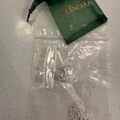 GLENCARA 10KT WHITE GOLD NECKLACE