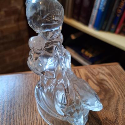 Hummel-esque "Feeding the Ducks" Acrylic Figurine