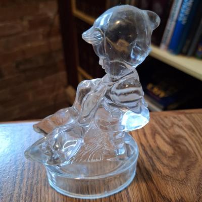 Hummel-esque "Feeding the Ducks" Acrylic Figurine