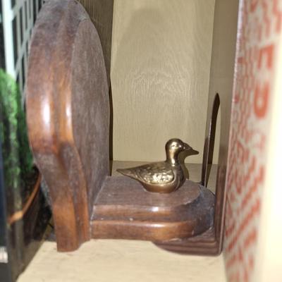 Brass Duck Bookends