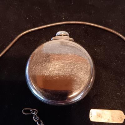 WORKING "STURDY" POCKET WATCH WITH 2 POCKET CHAINS