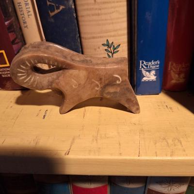 Stone Elephant Figurine