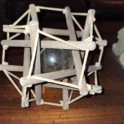 Wood and Ball Decor- Philosophers Knot