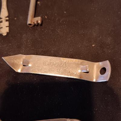 SKELETON KEYS, BOTTLE OPENERS AND COLLAPSIBLE TIN CUP