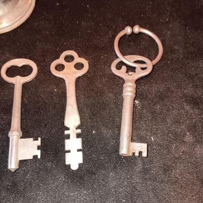 SKELETON KEYS, BOTTLE OPENERS AND COLLAPSIBLE TIN CUP