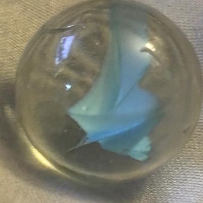 Antique Vitro Full Bloom Robins Egg Marble