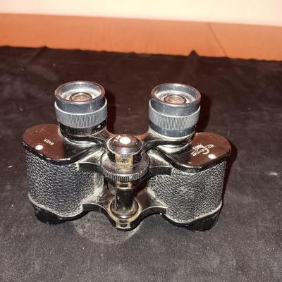 HV CLEMENT BINOCULARS 8X25 AND OLD WELDING & EYE GLASSES