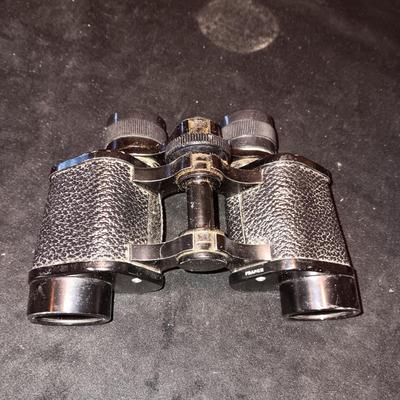 HV CLEMENT BINOCULARS 8X25 AND OLD WELDING & EYE GLASSES