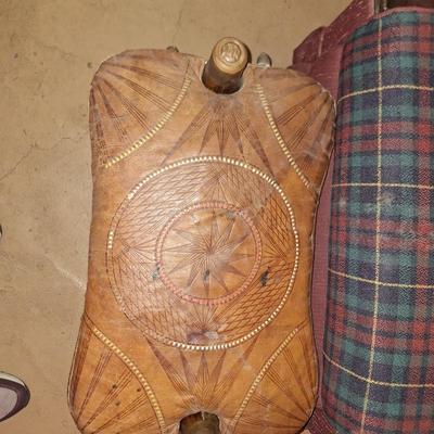 Leather Stamped Ottoman