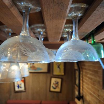 6 Champagne "Wheat LEaf" Glasses
