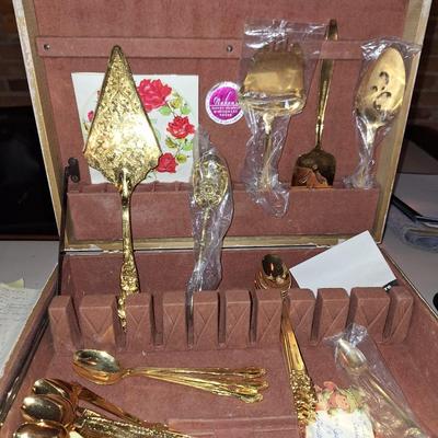 3 box gold-plated silverware