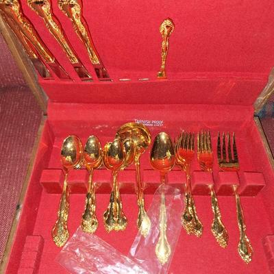 3 box gold-plated silverware