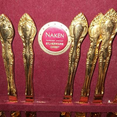 3 box gold-plated silverware