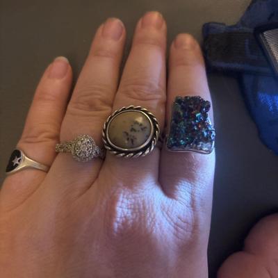 Titanium Druzy Ring NWT $54.99 size 8.5