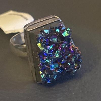 Titanium Druzy Ring NWT $54.99 size 8.5