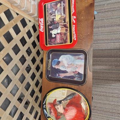 3pc Coca-Cola tray lot
