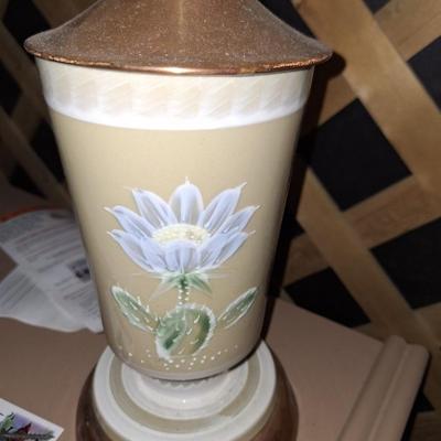 Cream Flowered lamp
