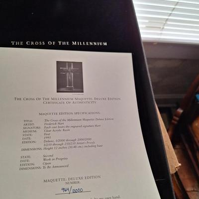 Frederick Hart Sculpture The Cross of the Millennium with original box