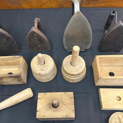 Butter Molds & Antique Irons