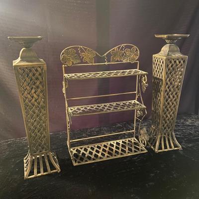 Metal Lattice Candle Holder Set and More (D-BM)