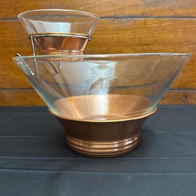 Collection of Copper Toned Bowls & Teapot