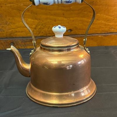 Collection of Copper Toned Bowls & Teapot