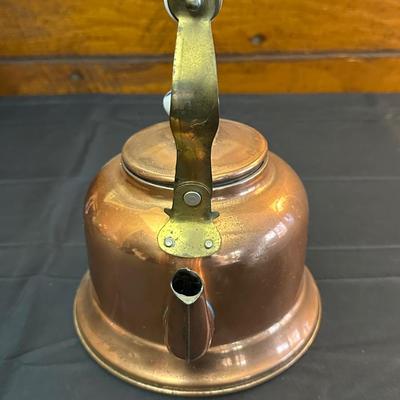 Collection of Copper Toned Bowls & Teapot