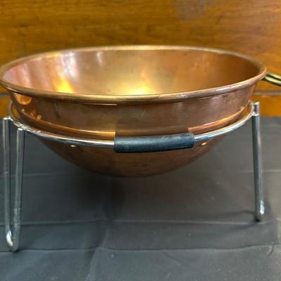 Collection of Copper Toned Bowls & Teapot